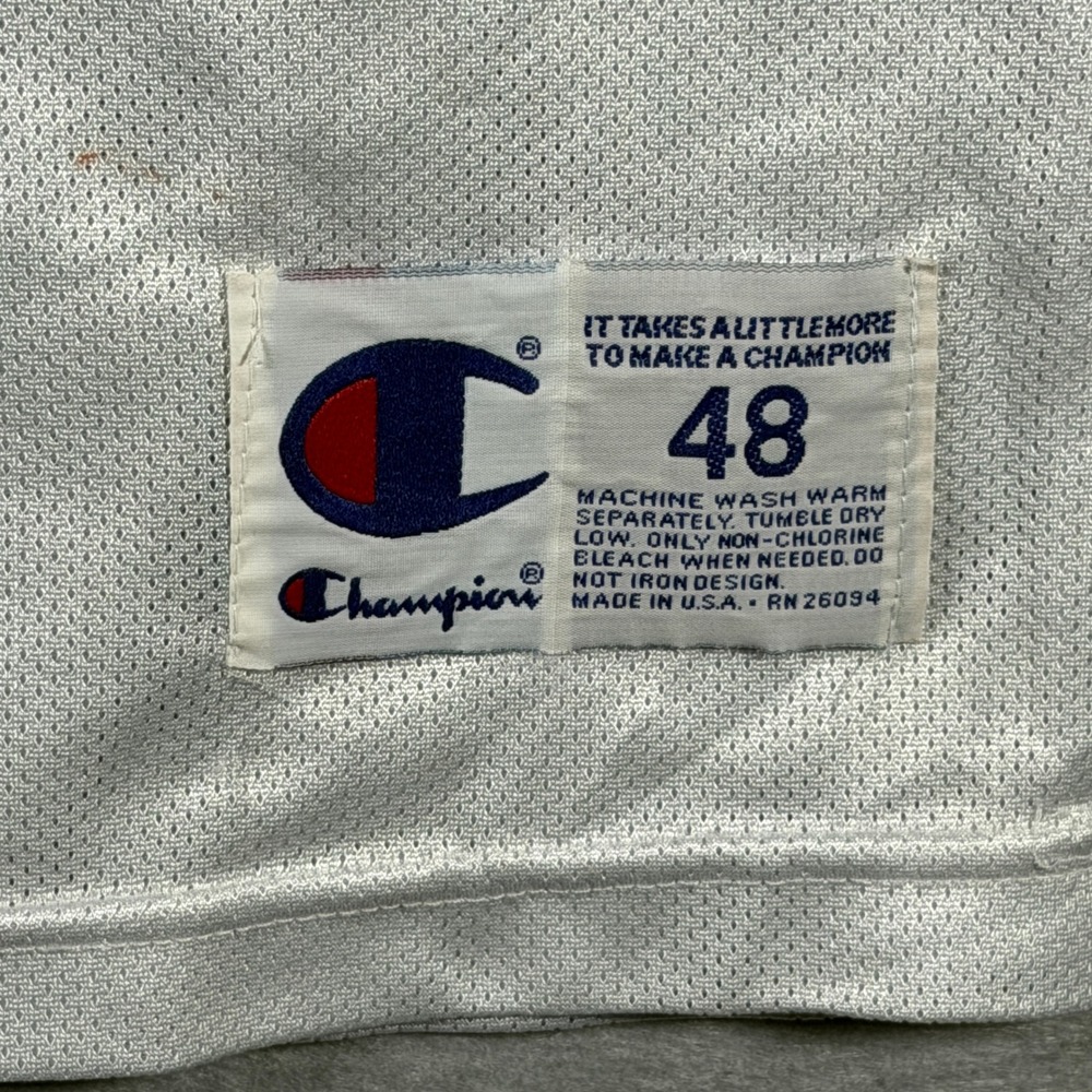 Vintage Utah Jazz Karl Malone 32 Champion Jersey White Size 48 Made in USA 90s - Picture 4 of 11